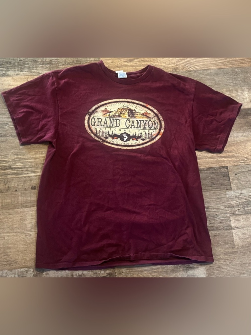 INC International Concepts Burgundy Grand Canyon Graphic Tee size XL men’s